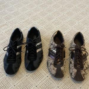 2 pair of Coach shoes women’s size 9.5